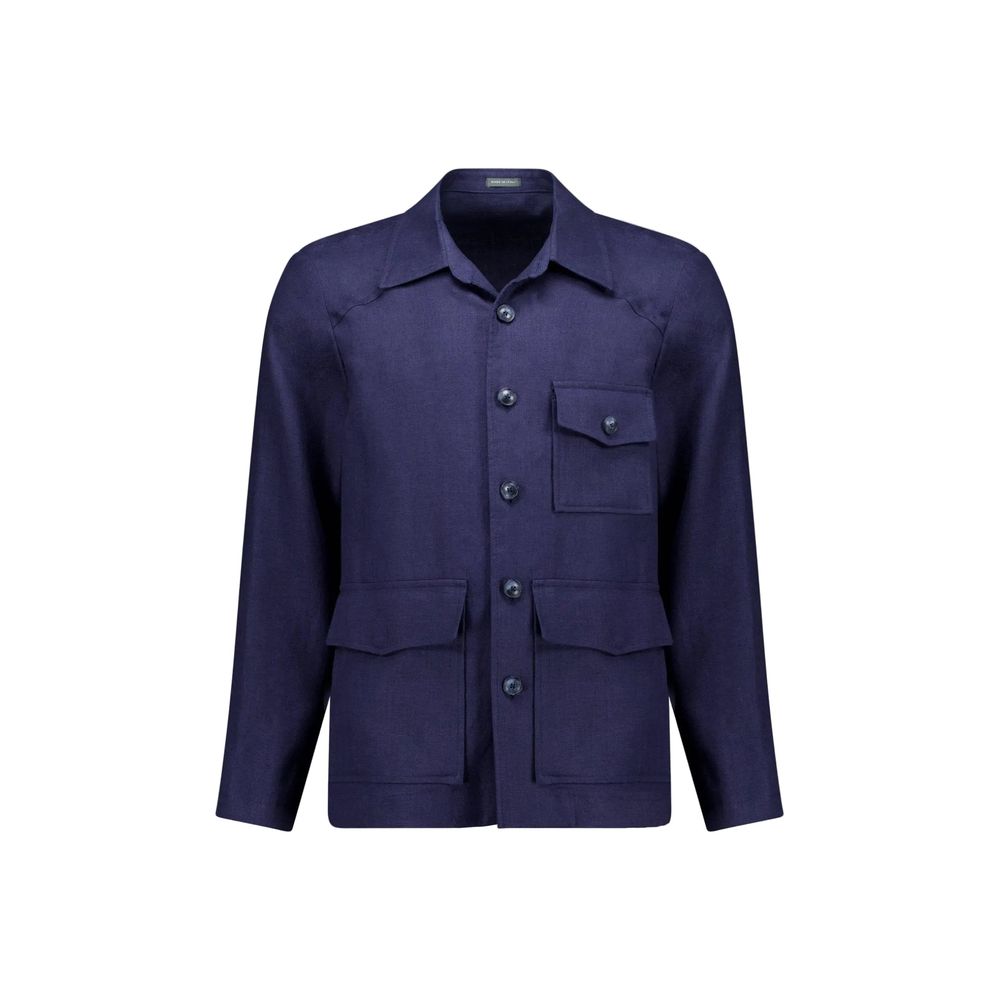 Autore Navy Blue Linen Jacket