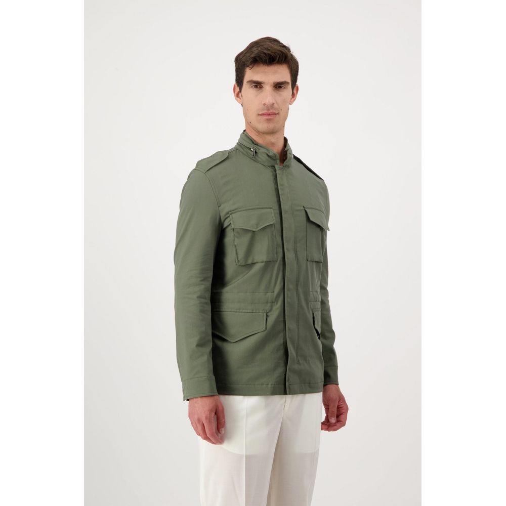 Autore Bicolor Cotton Full-Length Jacket