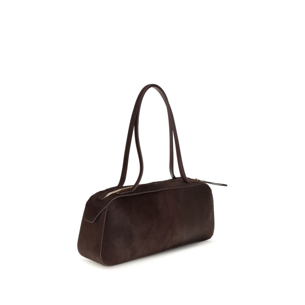 Khaite Burgundy Leather Shoulder Bag