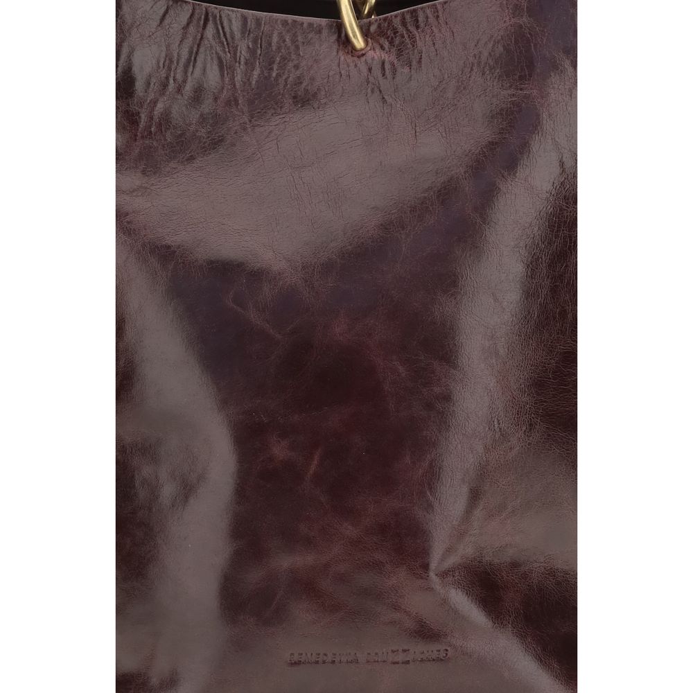 Benedetta Bruzziches Bordeaux Calf Leather Bos Taurus Backet Bag