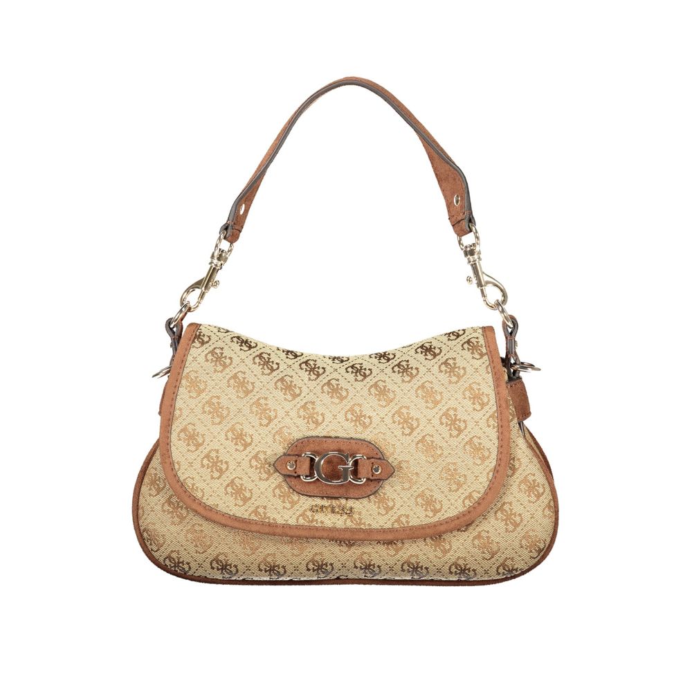 Guess Jeans Beige Women's Bag with Adjustable Shoulder Strap