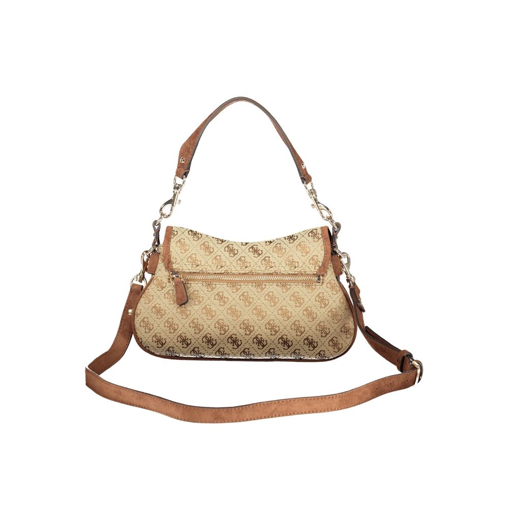 Guess Jeans Beige Women's Bag with Adjustable Shoulder Strap