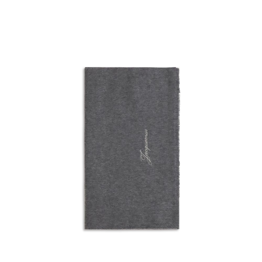 Jacquemus Gray Wool Scarf