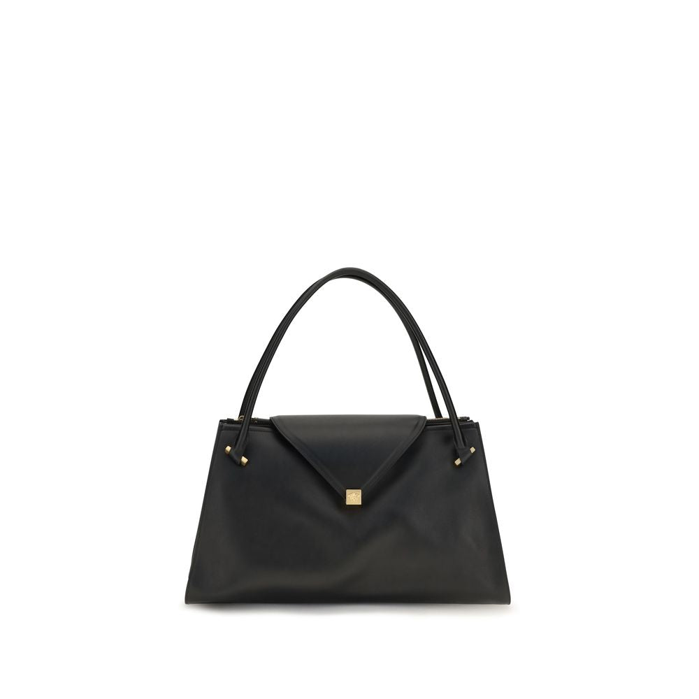 Versace Black Leather Shoulder Bag