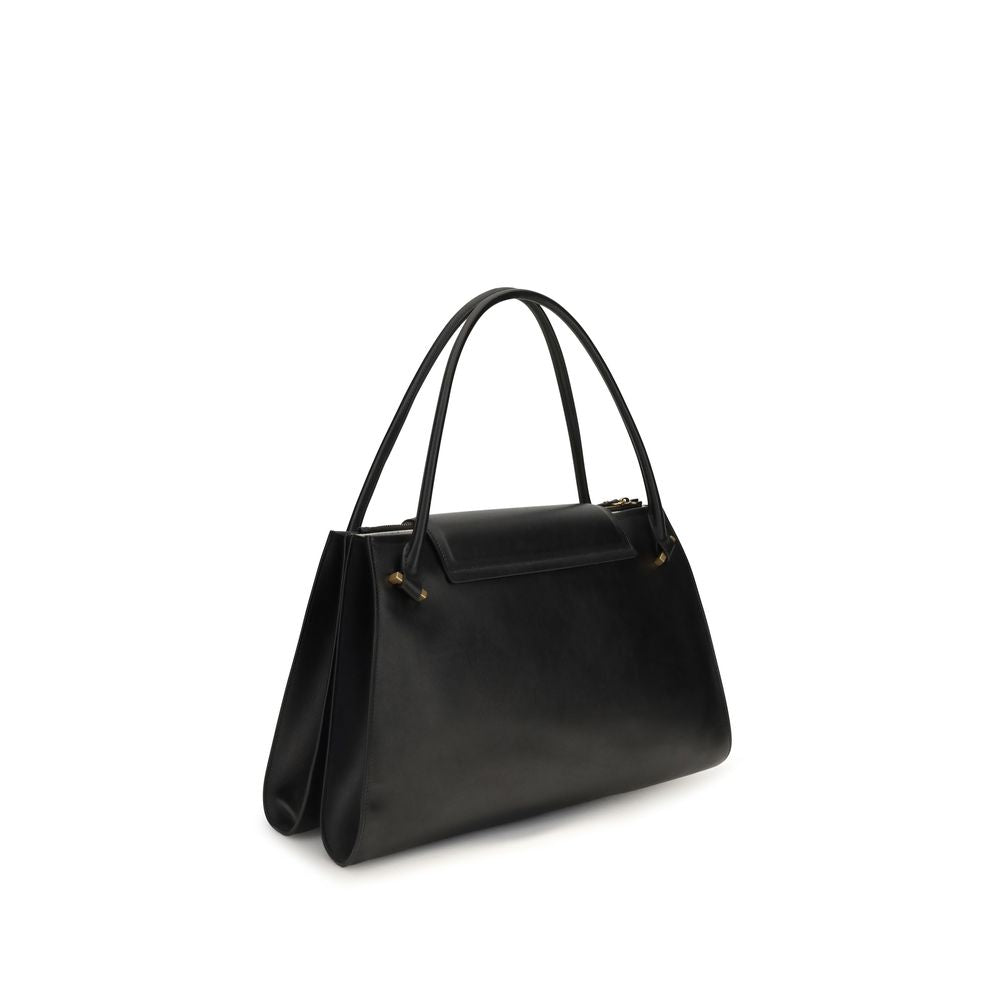 Versace Black Leather Shoulder Bag