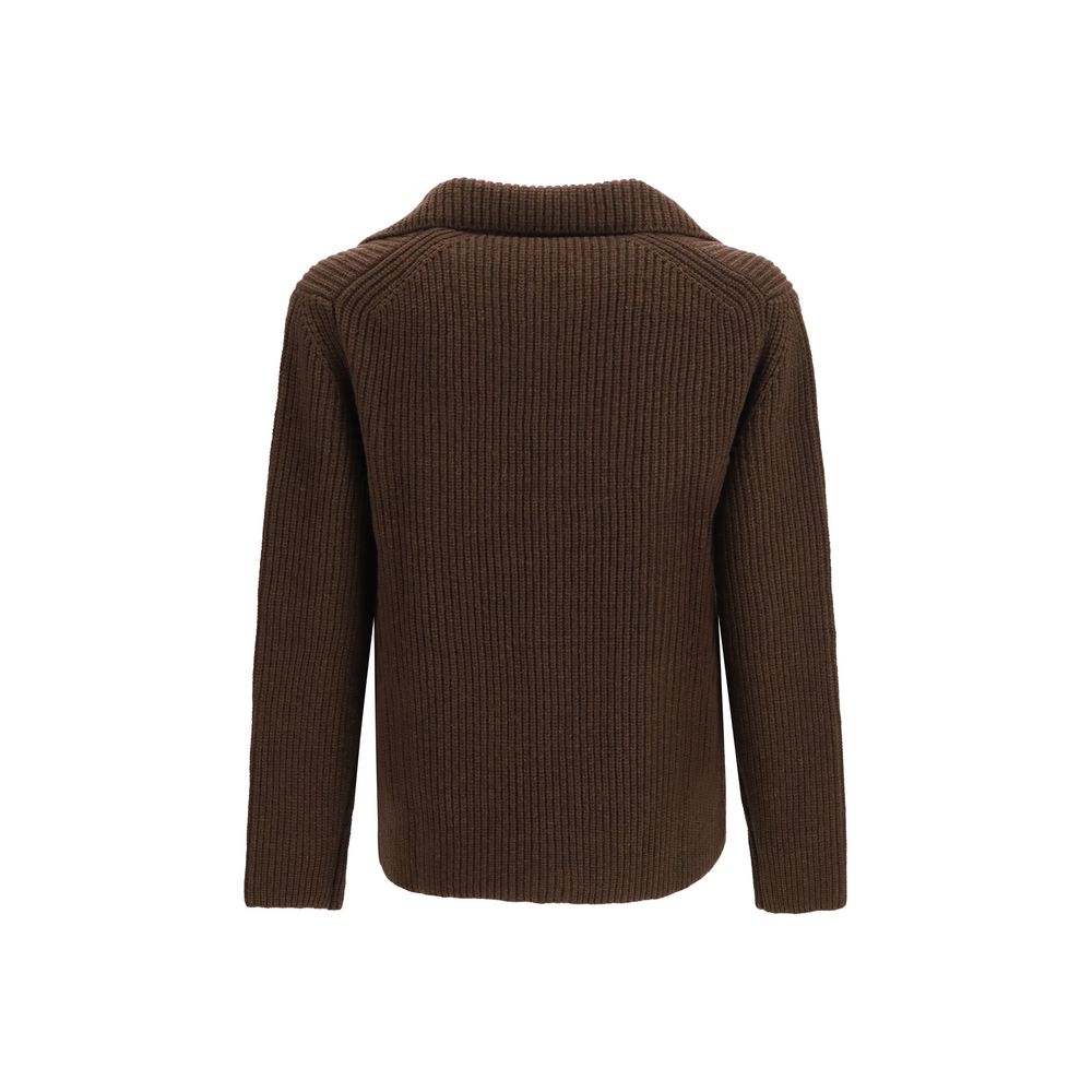 Brooksfield Brown Wool Full-Length Jacket