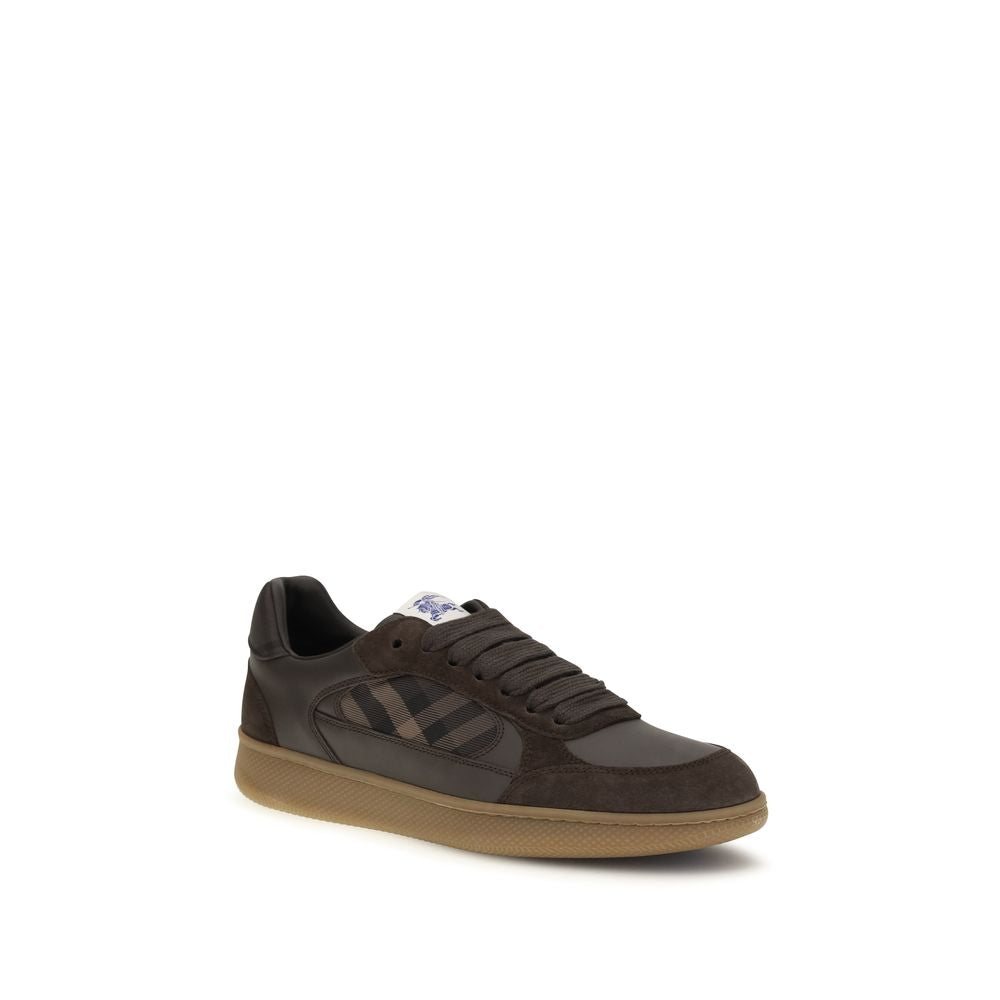 Burberry Brown Leather Athletic Sneakers