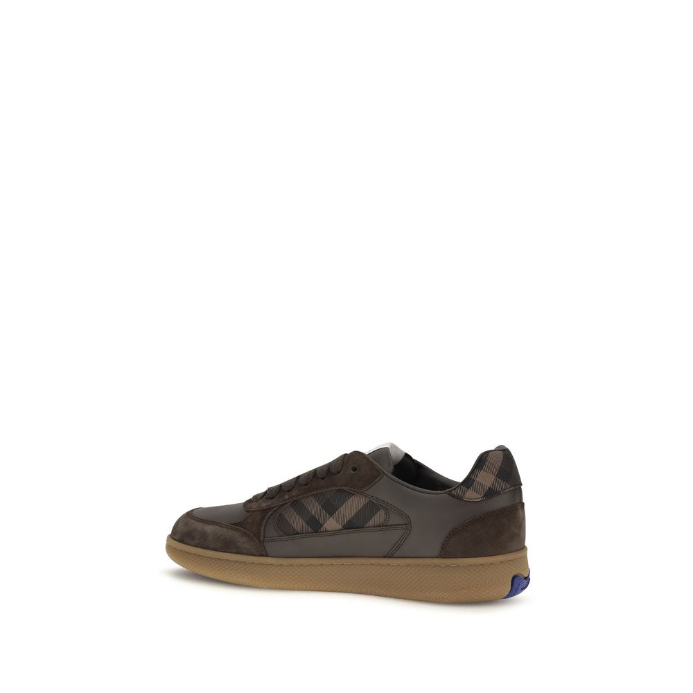 Burberry Brown Leather Athletic Sneakers