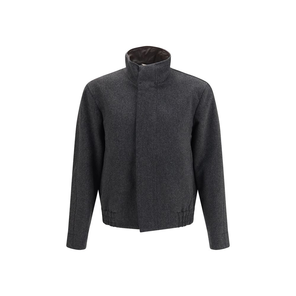 Lardini Gray Wool Bomber