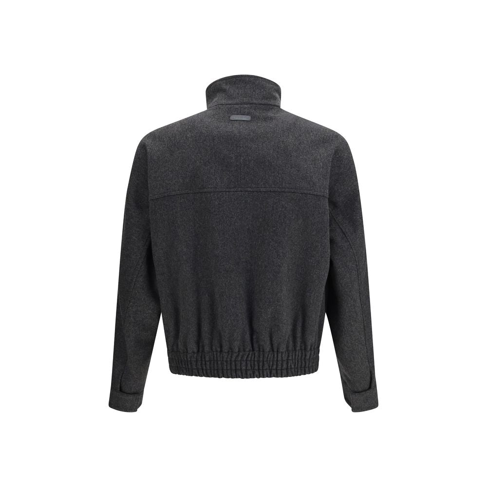 Lardini Gray Wool Bomber