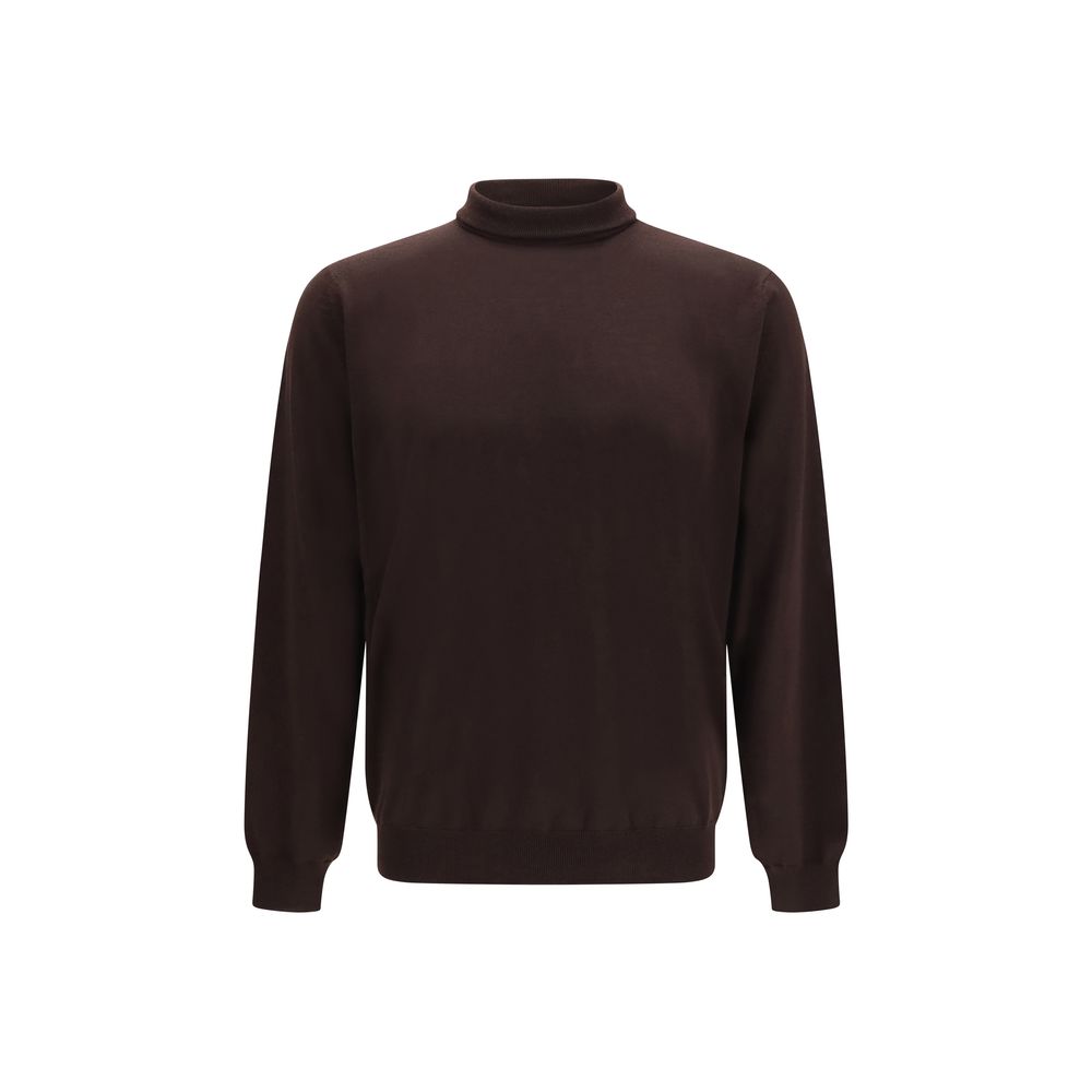 Lardini Brown Wool Sweatshirt
