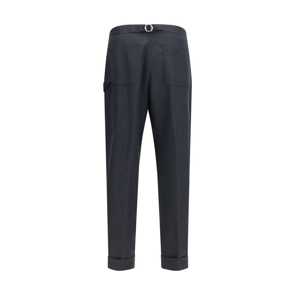 Umit Benan Gray Wool Dress Pants