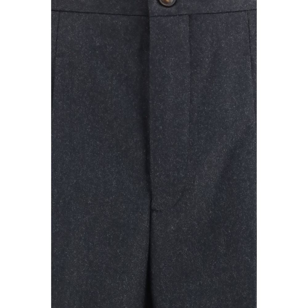 Umit Benan Gray Wool Dress Pants