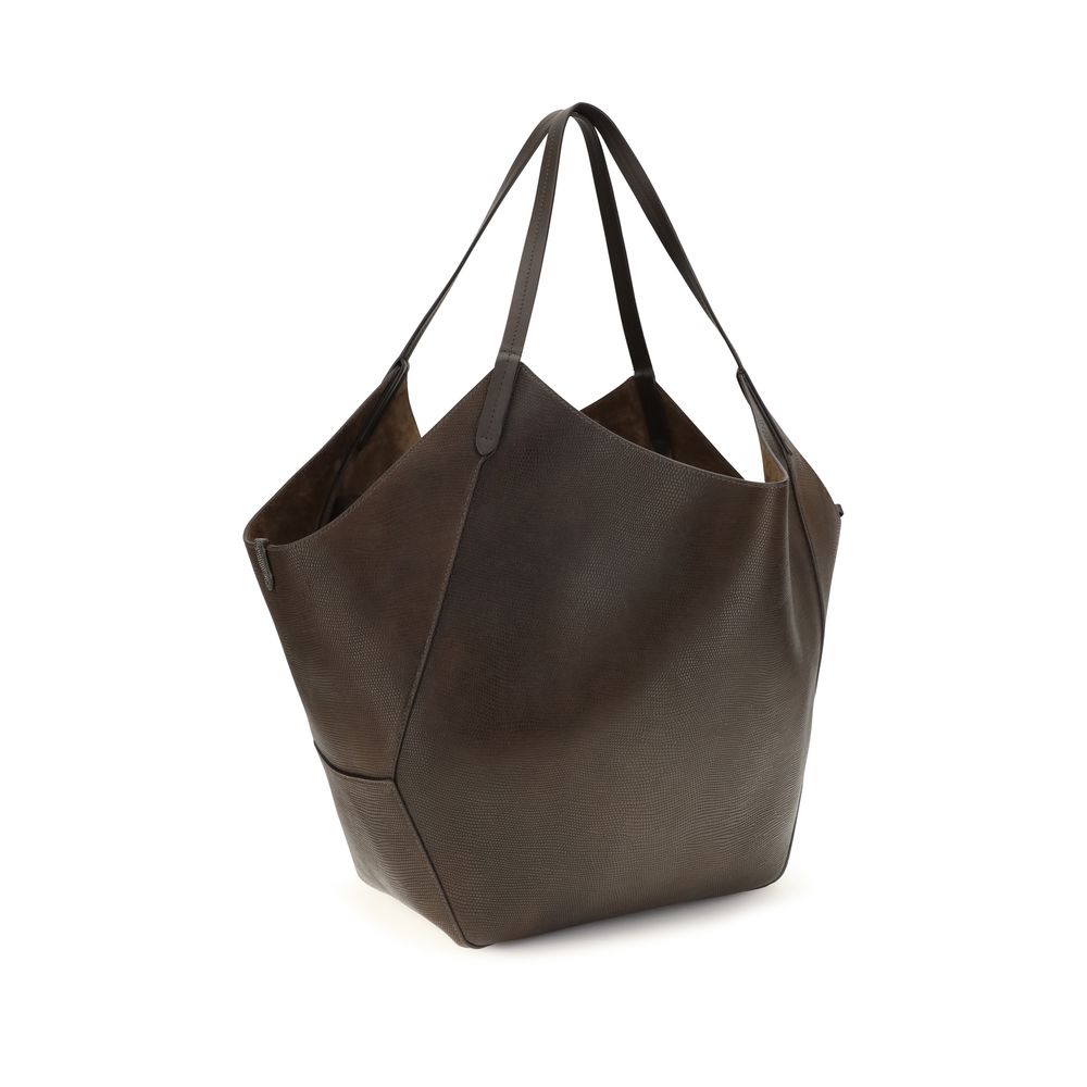 Brunello Cucinelli Brown Leather Handbag