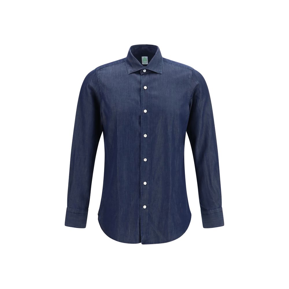 Finamore Blue Denim Shirt