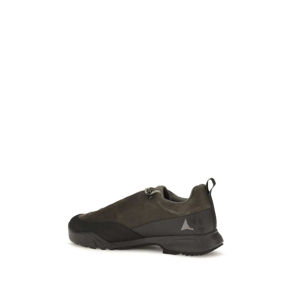 ROA Brown Leather Athletic Sneakers