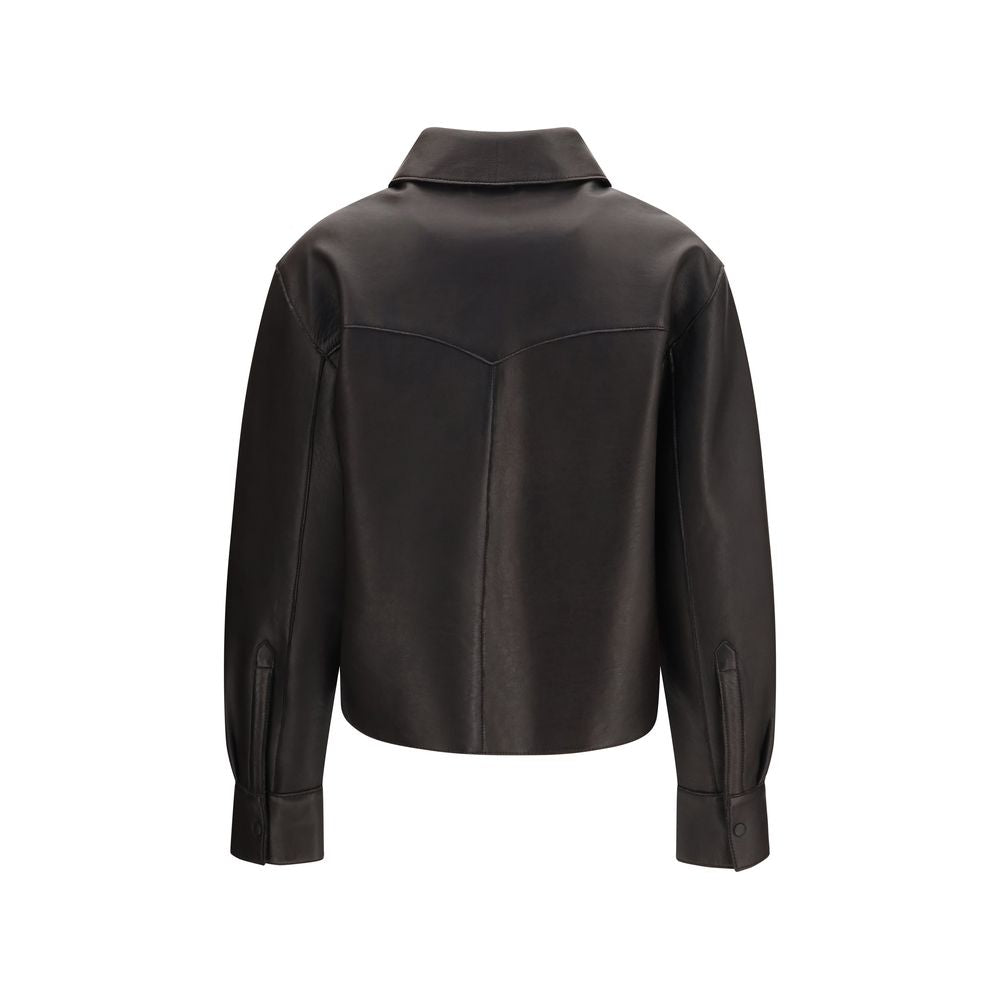 P.A.R.O.S.H. Black Leather Leather Jacket