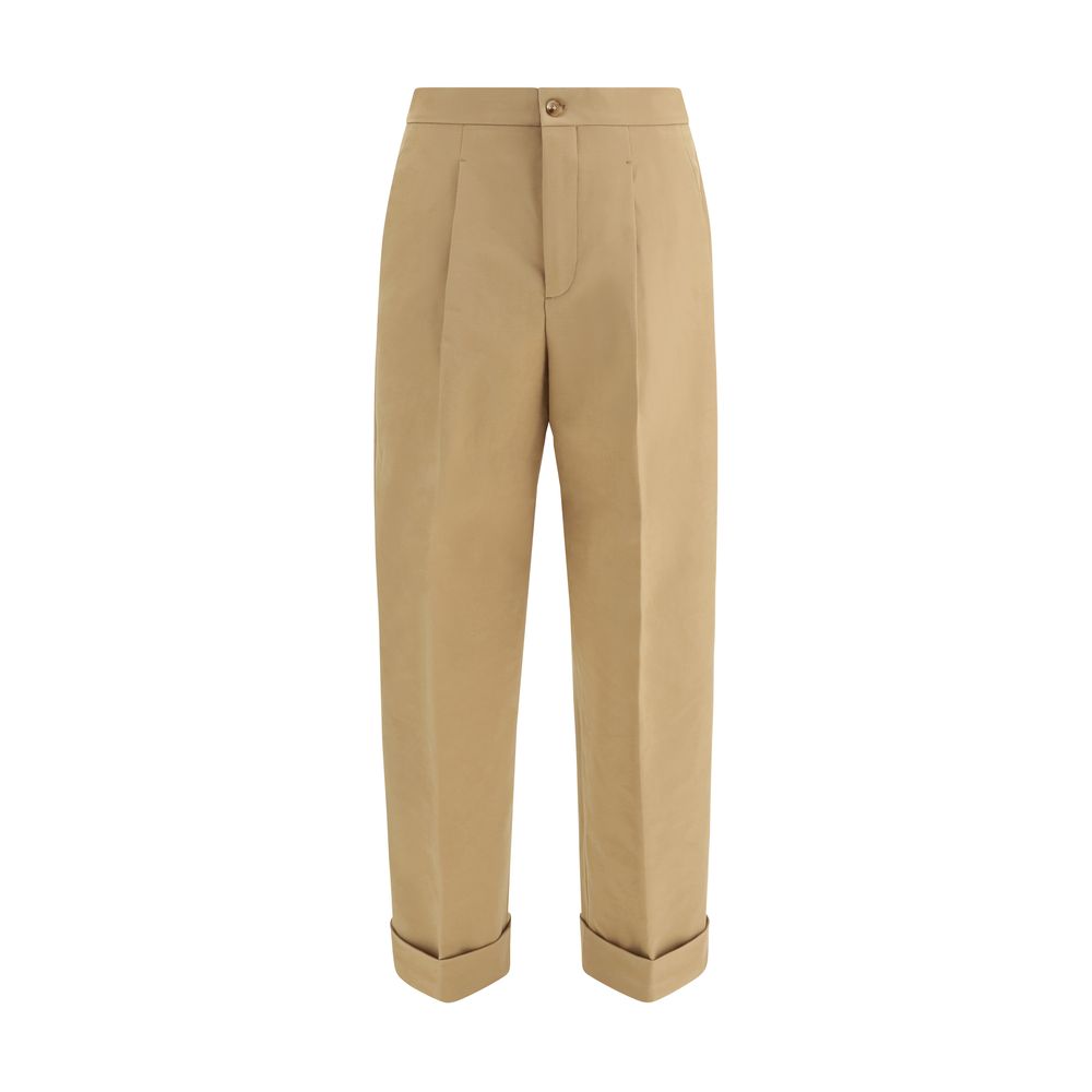 Umit Benan Beige Cotton Casual Pants