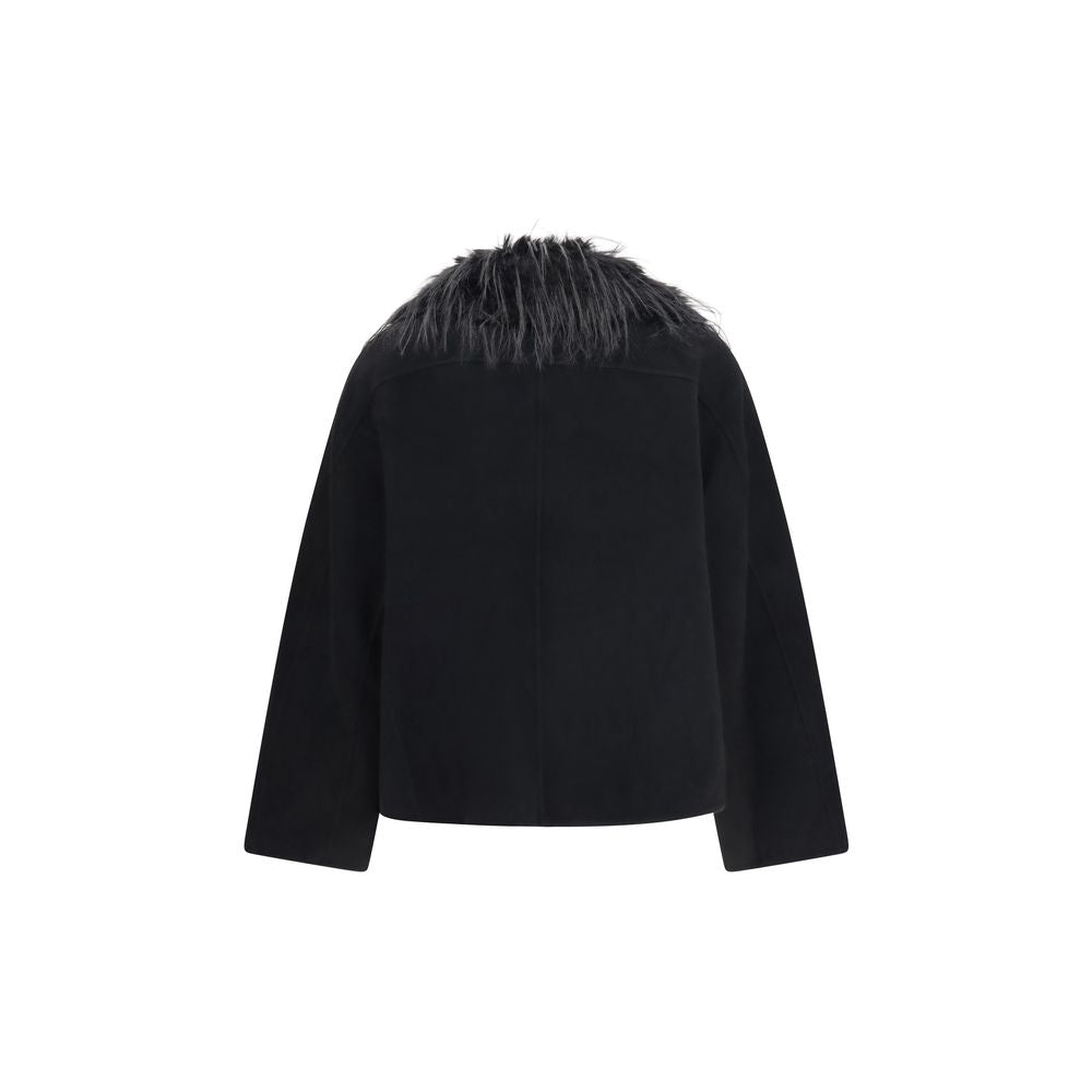 Loulou De Saison Black Wool Full-Length Jacket