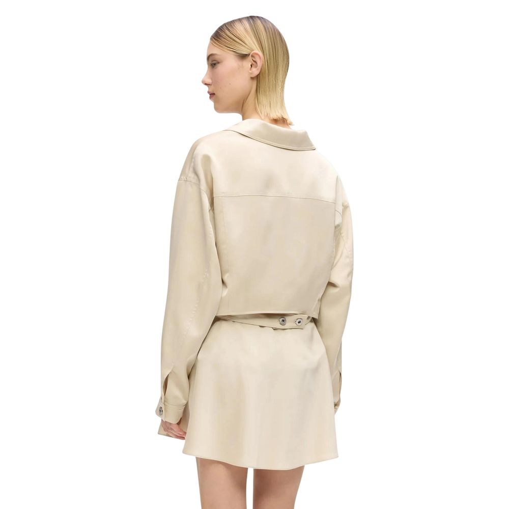 Karl Lagerfeld Beige Full-Length Jacket