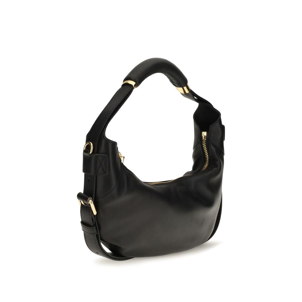 Moschino Black Leather Shoulder Bag