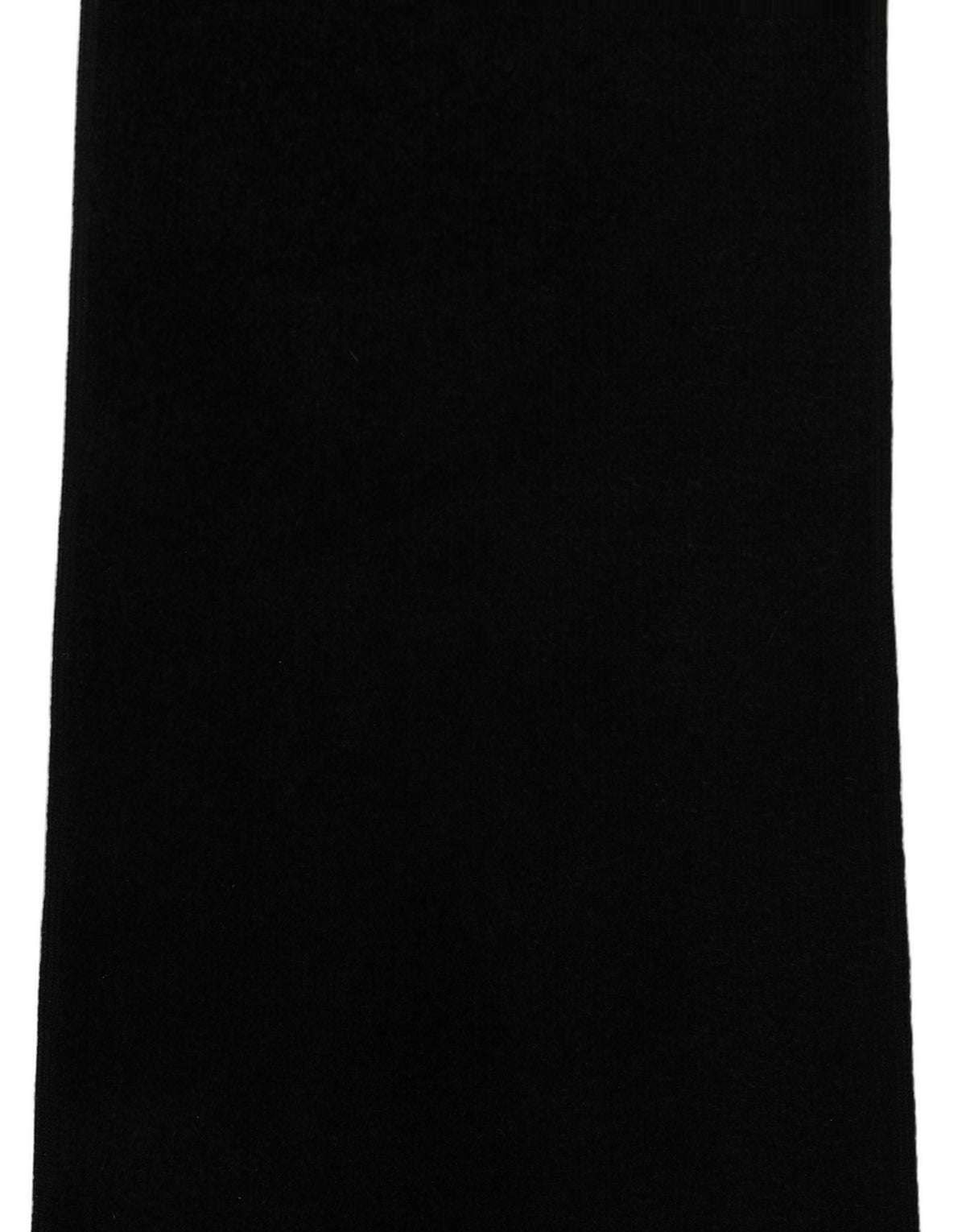Dolce & Gabbana Black Cashmere Knitted Ribbed Shawl Scarf