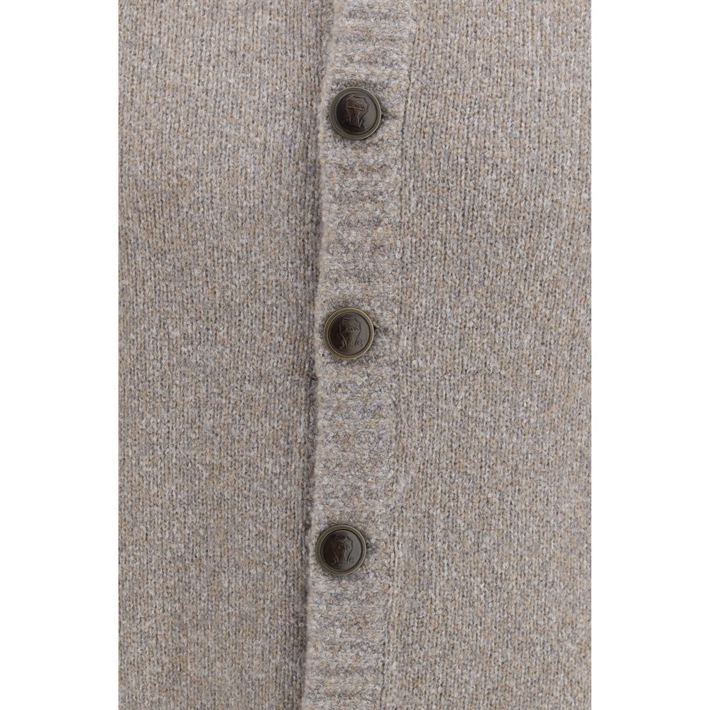 Brunello Cucinelli Gray Wool Cardigan