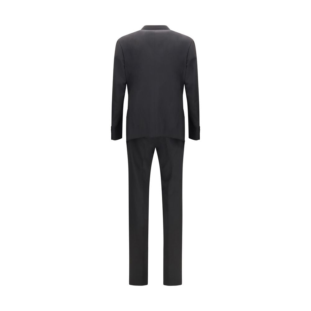 Giorgio Armani Black Wool Two-Piece Suit