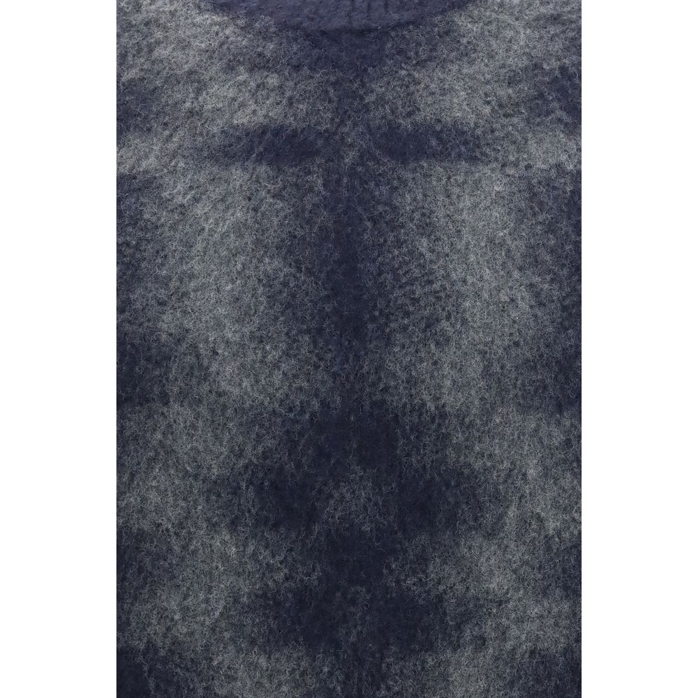 Piacenza Cashmere Blue Wool Sweatshirt