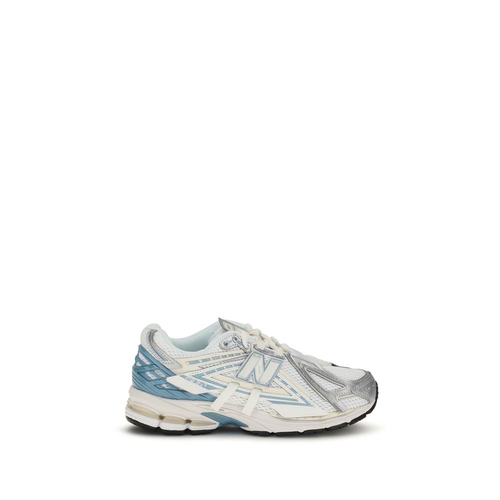 New Balance White Fabric Athletic Sneakers