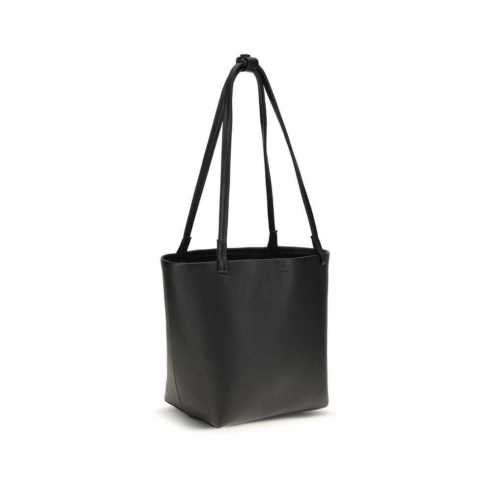 The Row Black Leather Shoulder Bag