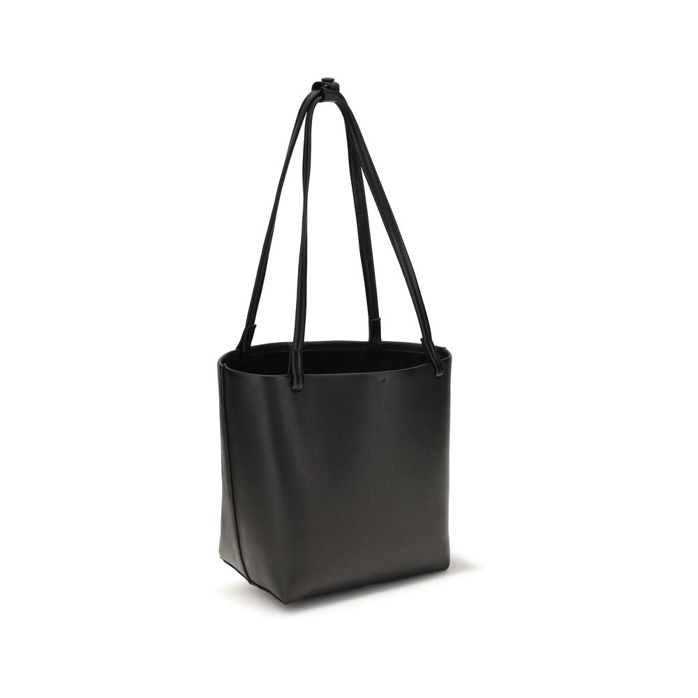 The Row Black Leather Shoulder Bag