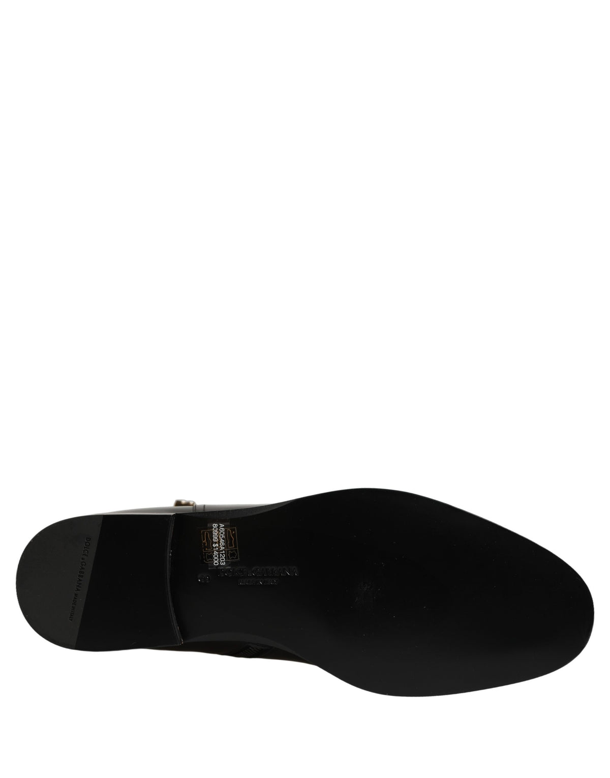 Dolce & Gabbana Black Leather Buckle Mid Boots Shoes