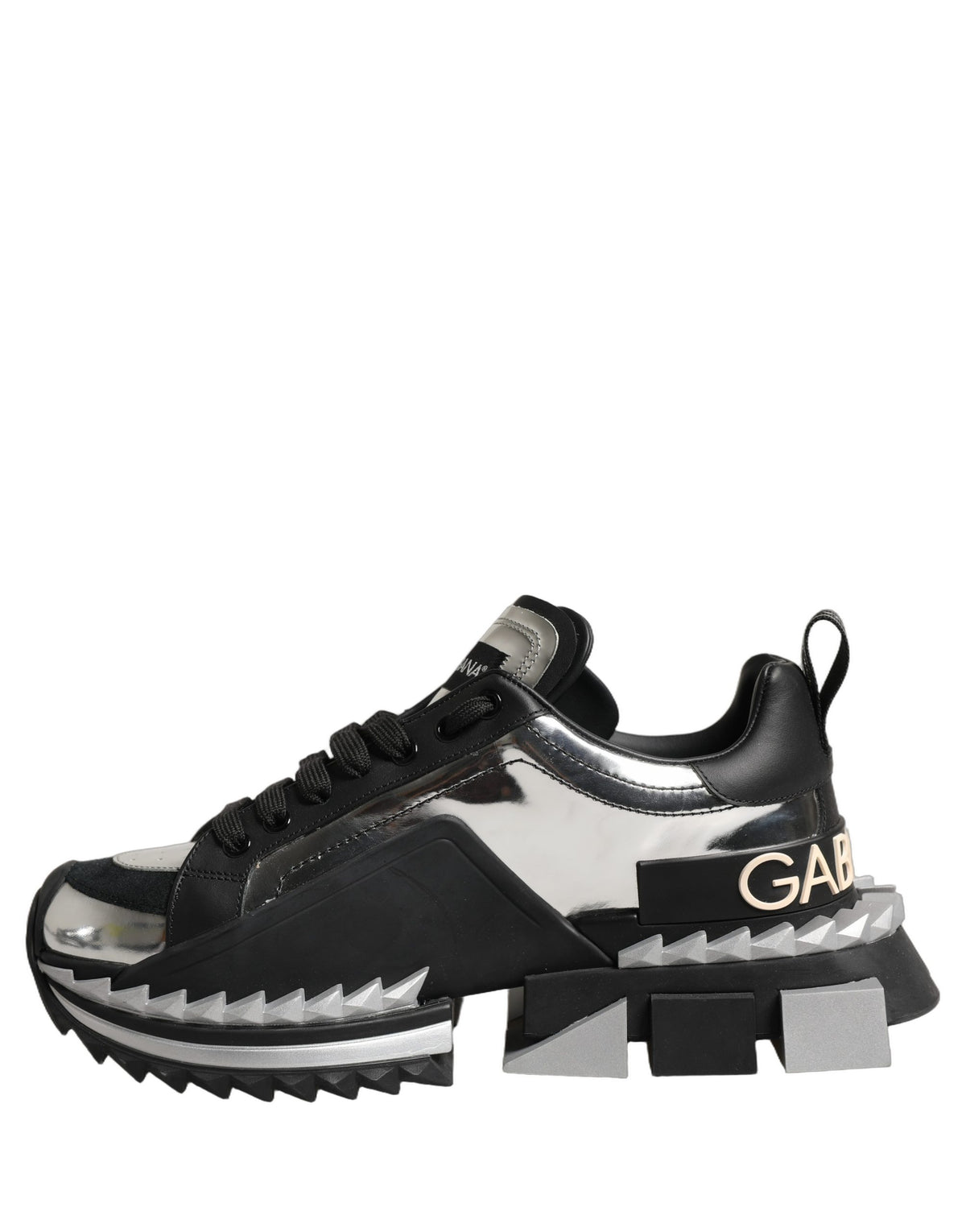 Dolce & Gabbana Black Two-Tone Super King Men Sneakers Shoes
