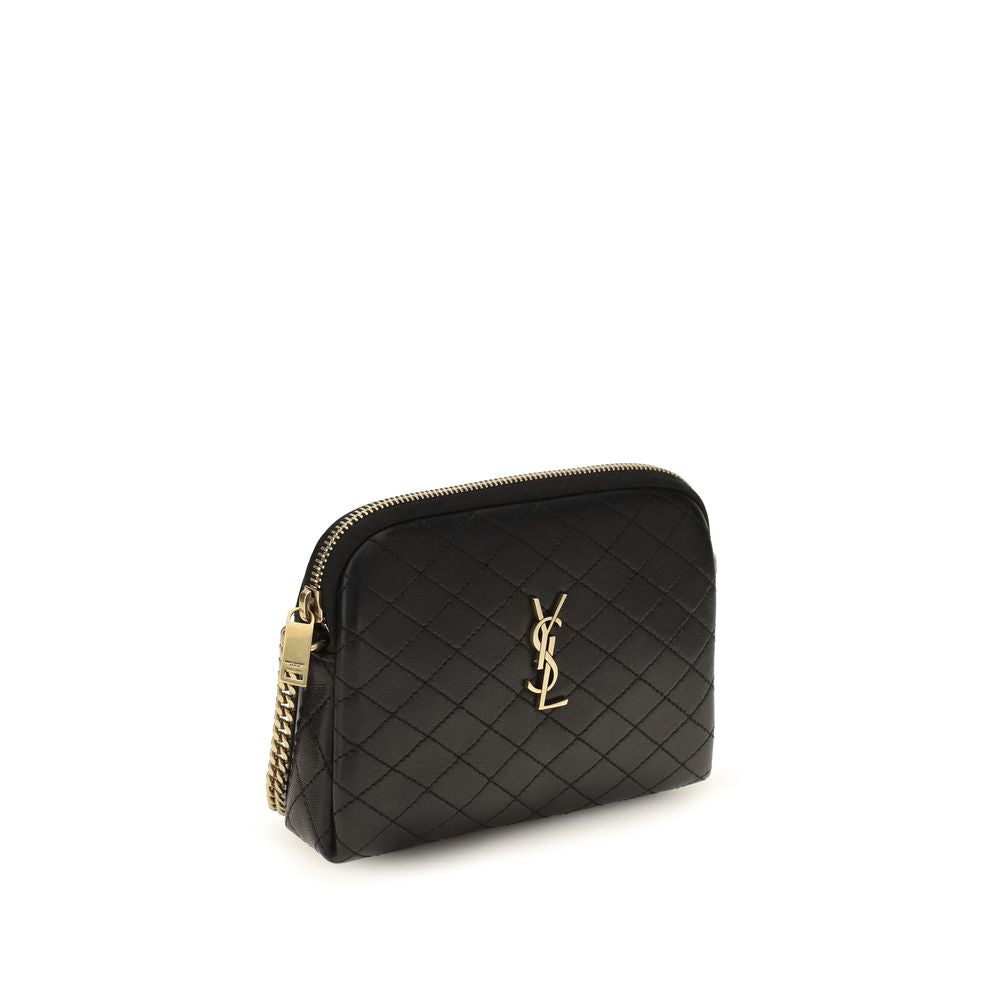 Saint Laurent Black Leather Shoulder Bag