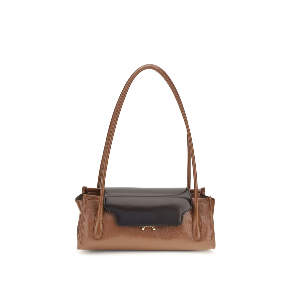 Marni Brown Leather Shoulder Bag