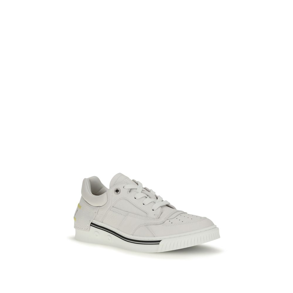Fendi White Leather Low Top Sneakers