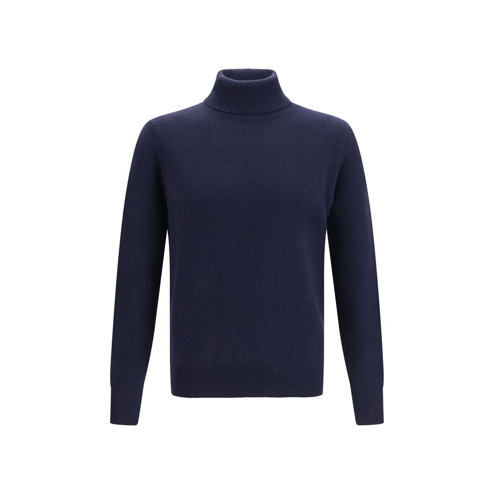 Aragona Cashmere Blue Cashmere Turtleneck
