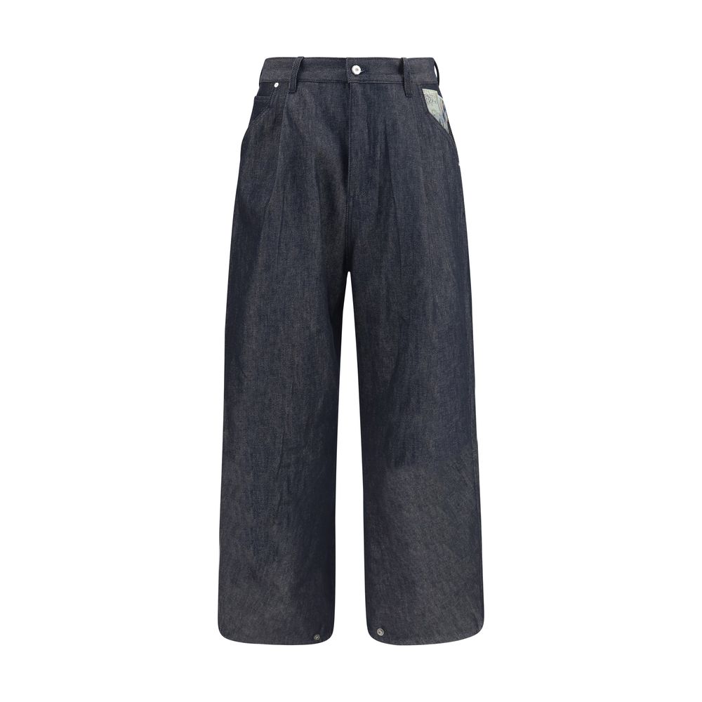 PDF Channel Blue Cotton Relaxed Fit Jeans