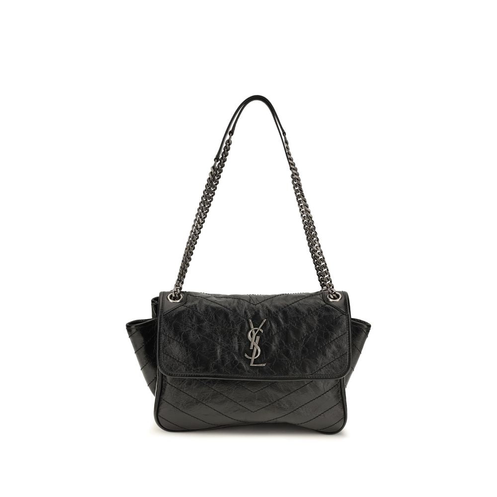 Saint Laurent Black Leather Shoulder Bag