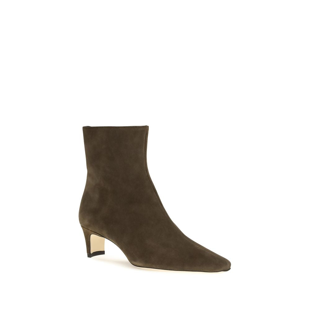 Staud Black Leather Ankle Boots