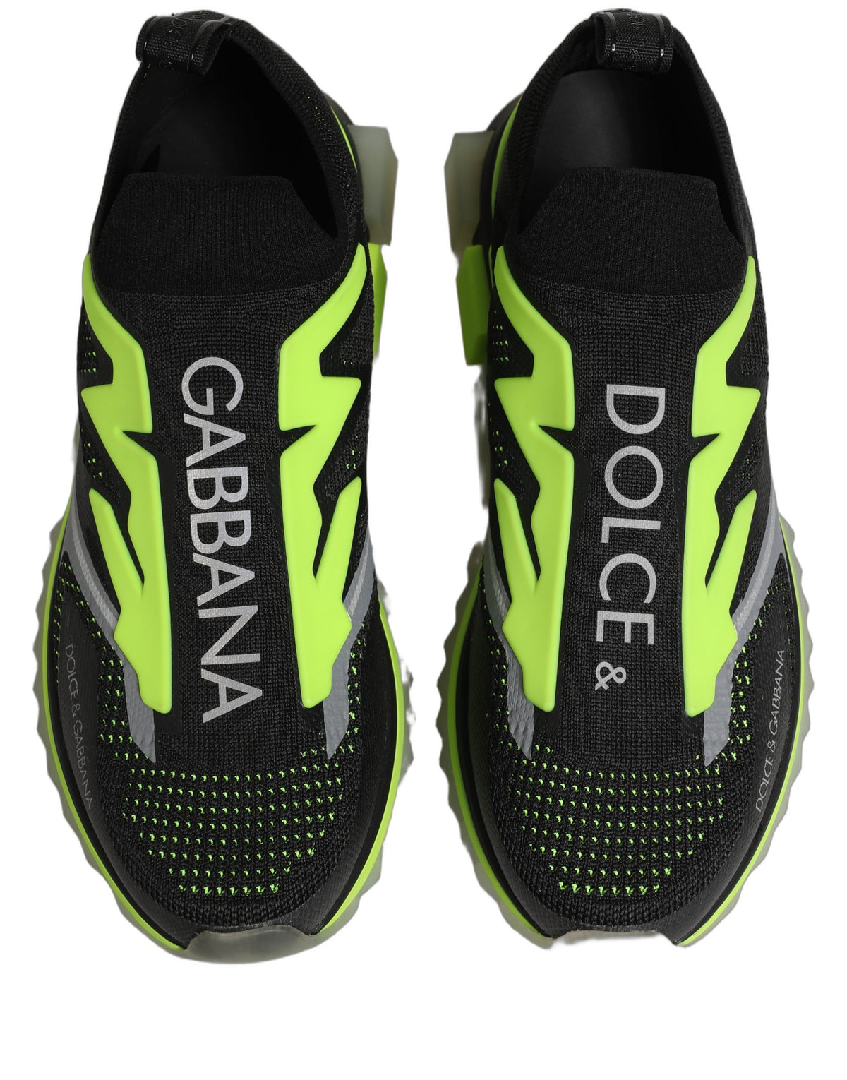 Dolce & Gabbana Black Green Sorrento Low Top Sneakers Shoes Men's - New with Defect
