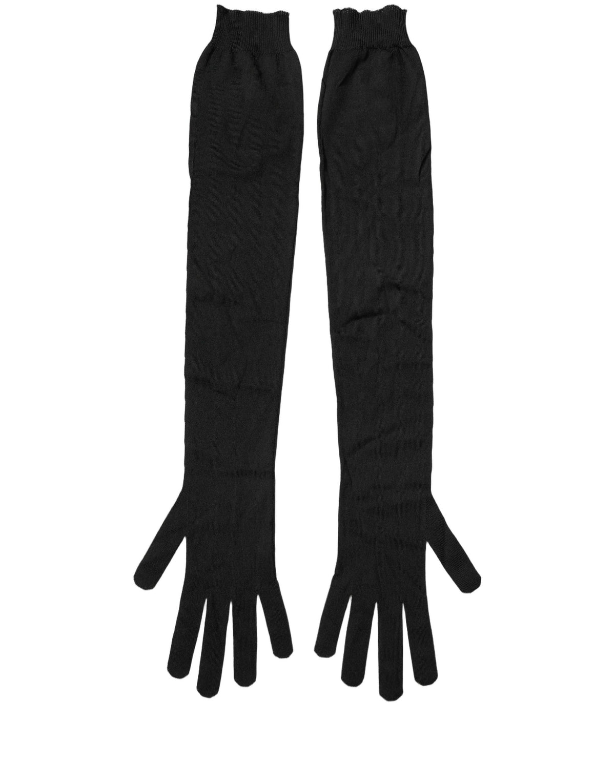 Dolce & Gabbana Black Long Elbow Length Gloves