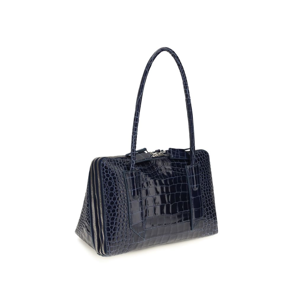 The Attico Blue Leather Shoulder Bag