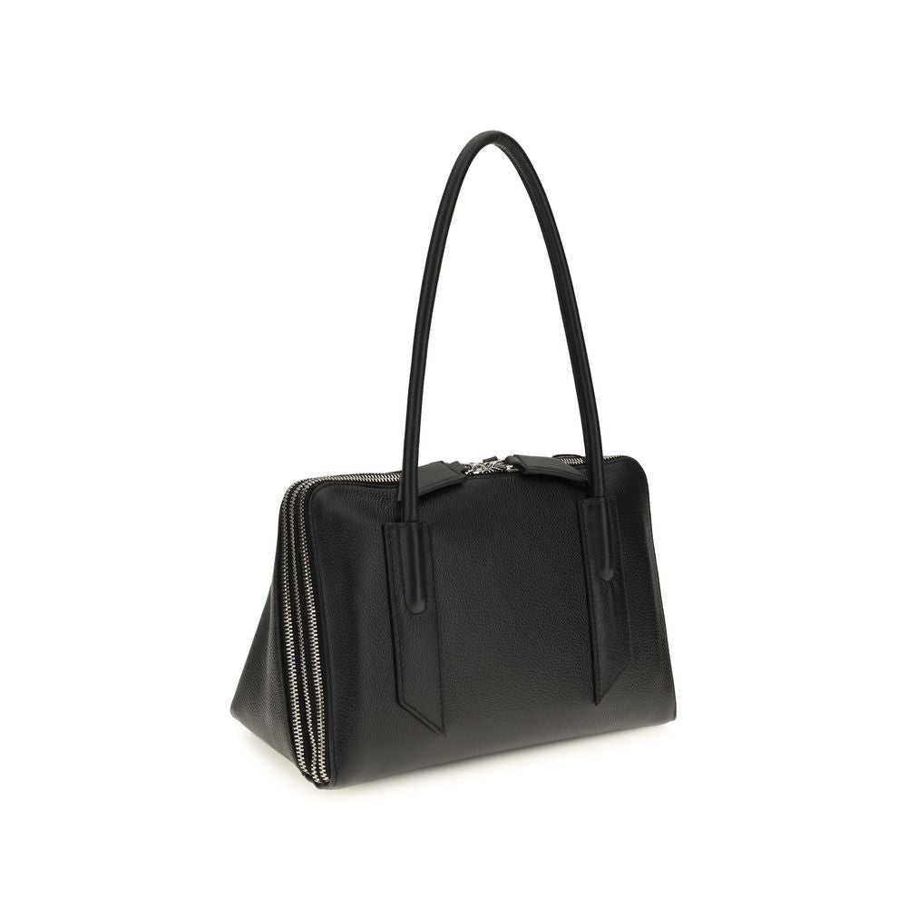 The Attico Black Leather Shoulder Bag