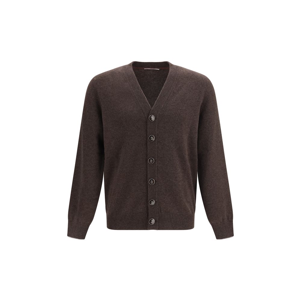 Brunello Cucinelli Brown Cashmere Cardigan