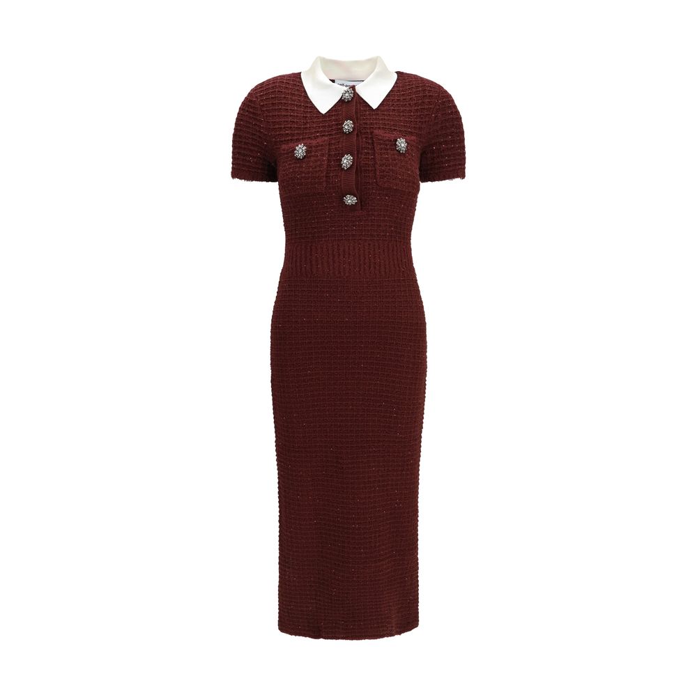 Self-Portrait Bordeaux Casual Dress