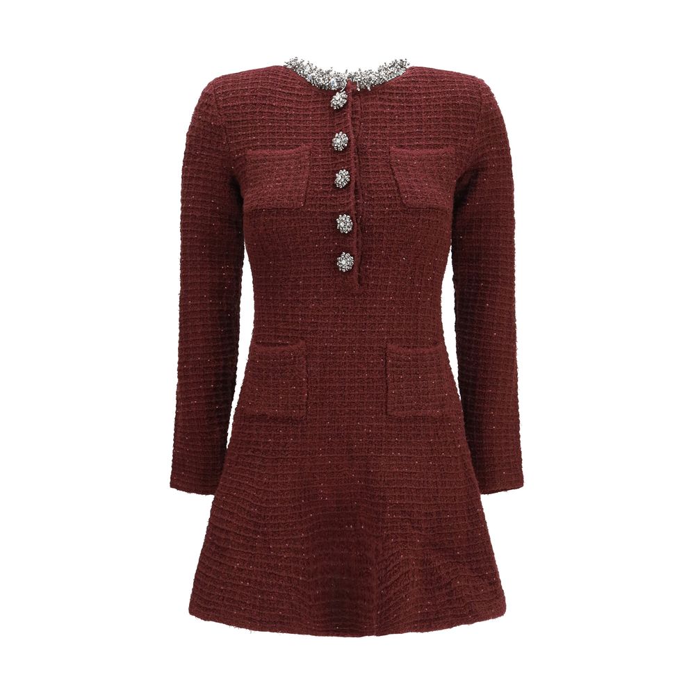 Self-Portrait Bordeaux Casual Dress
