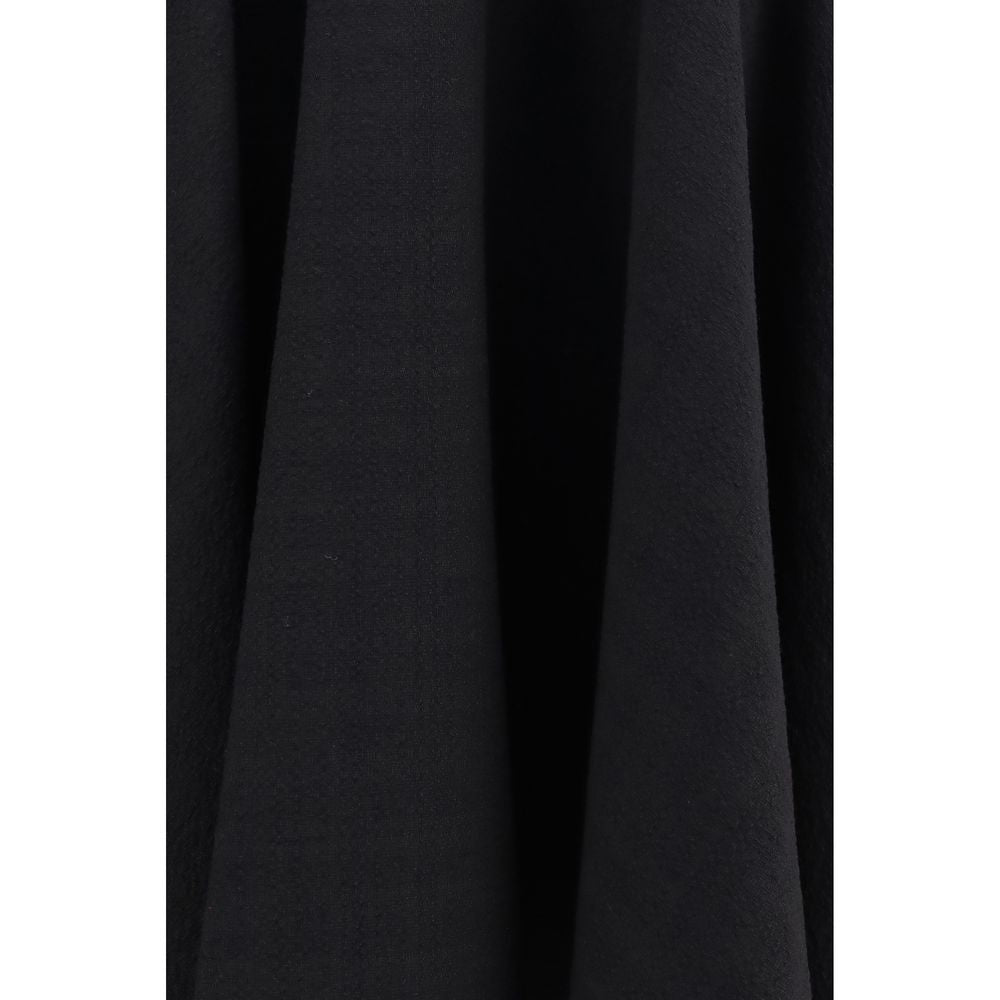 Lardini Black Wool Midi Skirt