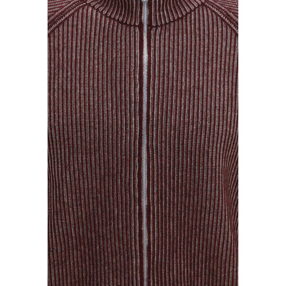 Brunello Cucinelli Burgundy Cashmere Cardigan